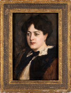 John Singer  Sargent (cerchia di) - Ritratto di signora americana