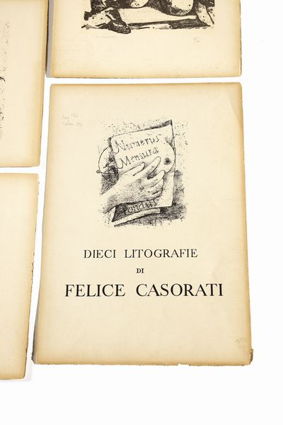 CASORATI FELICE (1883 - 1963) : Numerus, Mensura, Pondus. Dieci litografie di Felice Casorati.  - Asta Asta 424 | GRAFICA MODERNA, FOTOGRAFIA E MULTIPLI D'AUTORE Online - Associazione Nazionale - Case d'Asta italiane