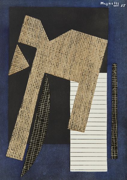 MAGNELLI ALBERTO (1888 - 1971) : Papier coll sur fond bleu.  - Asta Asta 424 | GRAFICA MODERNA, FOTOGRAFIA E MULTIPLI D'AUTORE Online - Associazione Nazionale - Case d'Asta italiane