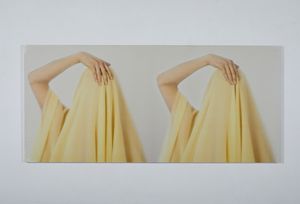 GUERRESI MAIMOUNA  (n. 1951) : Yellow veiled. Frame Vergine delle rocce.  - Asta Asta 424 | GRAFICA MODERNA, FOTOGRAFIA E MULTIPLI D'AUTORE Online - Associazione Nazionale - Case d'Asta italiane