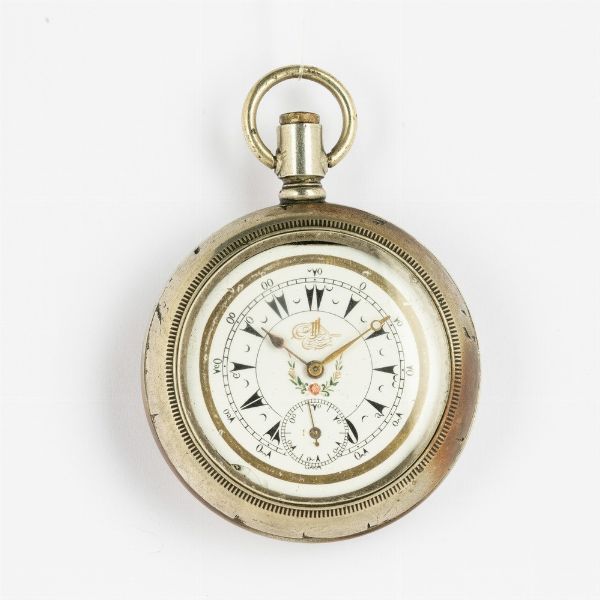 Dent London, orologio da tasca inglese per il mercato turco, 1870 circa, cassa posteriore in metallo, quadrante in smalto bianco,  - Asta Orologi da Tasca - Associazione Nazionale - Case d'Asta italiane