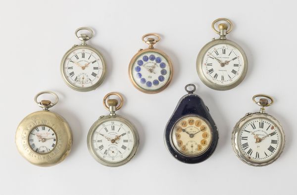 Lotto di sette orologi da tasca Sistema Roskopf  - Asta Orologi da Tasca - Associazione Nazionale - Case d'Asta italiane