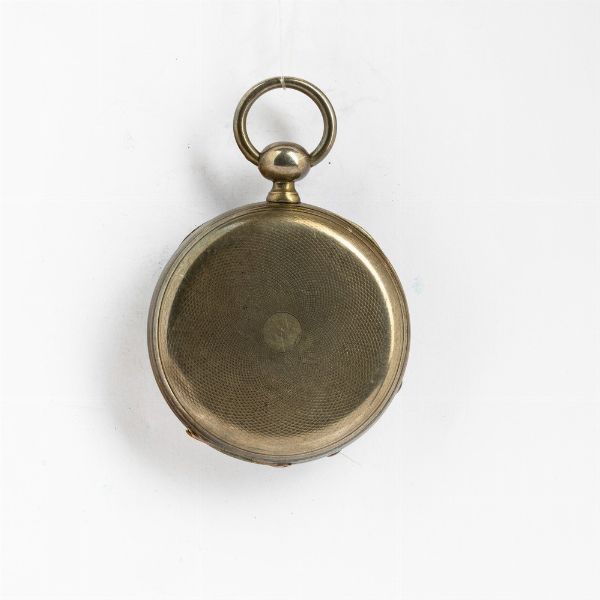 Faller: orologio  da tasca, anno 1870 - 1880, cassa in  argento, scappamento ad ancora, bilanciere compensato, quadrante in smalto bianco, lancette in acciaio azzurrato  - Asta Orologi da Tasca - Associazione Nazionale - Case d'Asta italiane