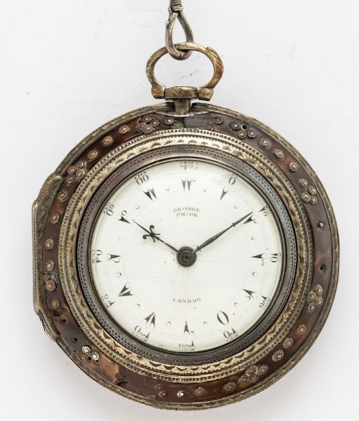 Orologio da tasca George Prior del 1790 circa, tripla cassa per il mercato turco, due casse in argento e cassa esterna in argento ricoperta, scappamento a verga  - Asta Orologi da Tasca - Associazione Nazionale - Case d'Asta italiane