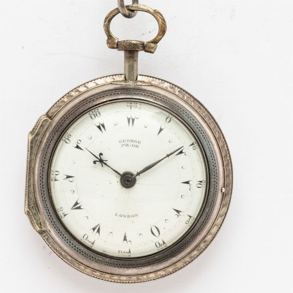 Orologio da tasca George Prior del 1790 circa, tripla cassa per il mercato turco, due casse in argento e cassa esterna in argento ricoperta, scappamento a verga  - Asta Orologi da Tasca - Associazione Nazionale - Case d'Asta italiane