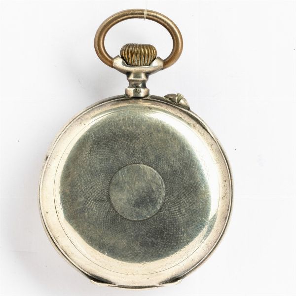 Orologio da tasca, Cagliolaro Sanpier dArena sistema Roskopf 1910, cassa in metallo  - Asta Orologi da Tasca - Associazione Nazionale - Case d'Asta italiane