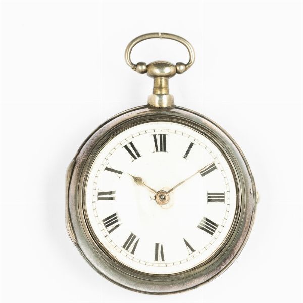 Palmer At Margate, orologio da tasca inglese, doppia cassa in argento, movimento con scappamento a verga, quadrante in smalto bianco, 1800 circa  - Asta Orologi da Tasca - Associazione Nazionale - Case d'Asta italiane