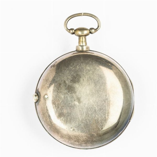 Palmer At Margate, orologio da tasca inglese, doppia cassa in argento, movimento con scappamento a verga, quadrante in smalto bianco, 1800 circa  - Asta Orologi da Tasca - Associazione Nazionale - Case d'Asta italiane