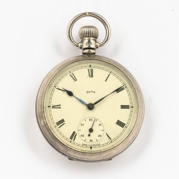 Orologio da tasca Smith inglese 1940 - 1950, cassa in argento, scappamento ad ancora  - Asta Orologi da Tasca - Associazione Nazionale - Case d'Asta italiane