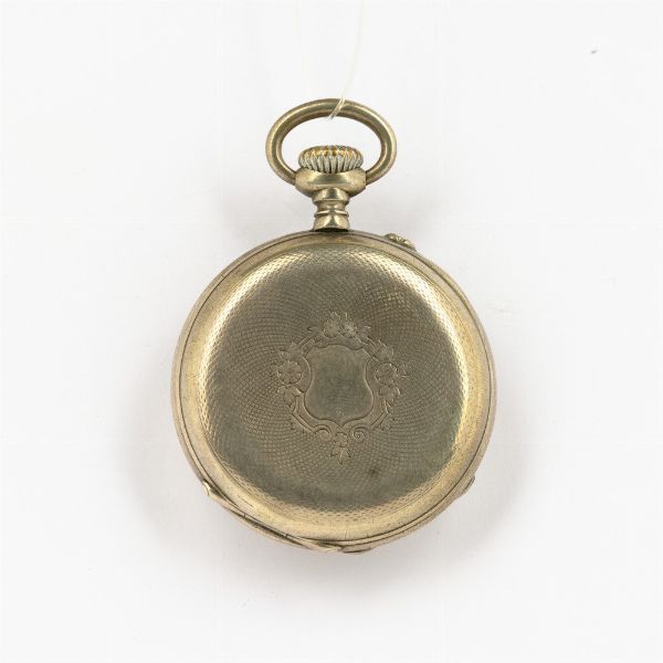 Orologio da collo da donna, cassa in argento, quadrante in smalto bianco, movimento con scappamento a cilindro  - Asta Orologi da Tasca - Associazione Nazionale - Case d'Asta italiane