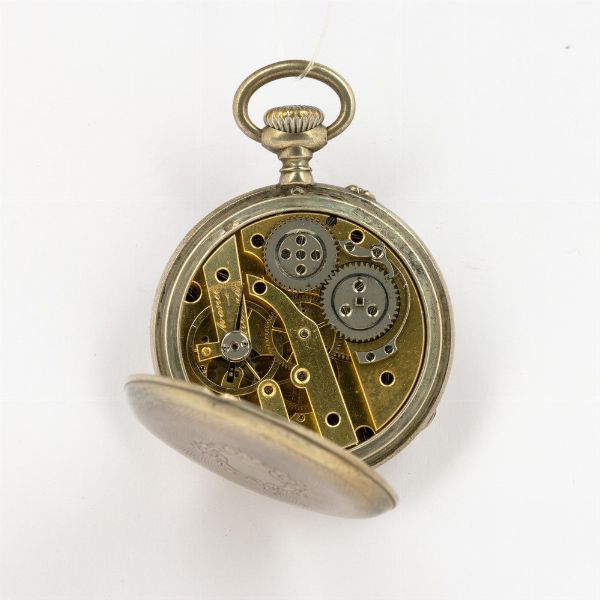 Orologio da collo da donna, cassa in argento, quadrante in smalto bianco, movimento con scappamento a cilindro  - Asta Orologi da Tasca - Associazione Nazionale - Case d'Asta italiane