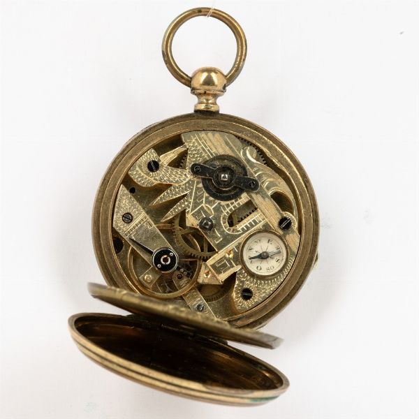 Orologio da tasca con bussola sul movimento  - Asta Orologi da Tasca - Associazione Nazionale - Case d'Asta italiane