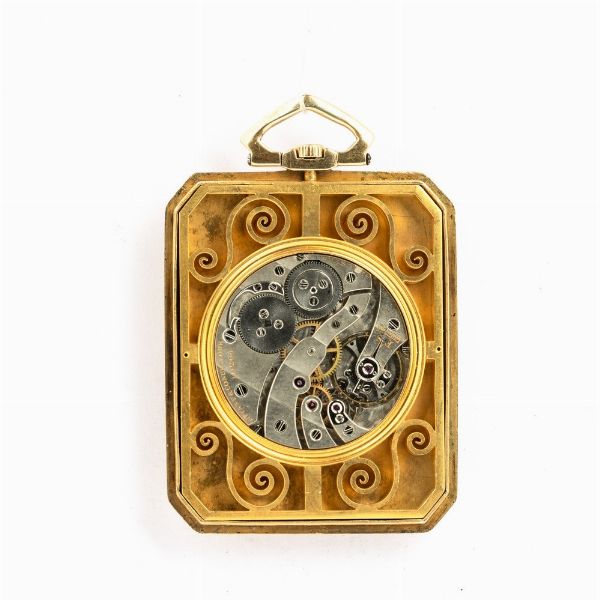 Orologio da tasca Tiffany in oro 18 kt con scatola, movimento Con scappamento ad ancora (ref 725), met anni '60  - Asta Orologi da Tasca - Associazione Nazionale - Case d'Asta italiane