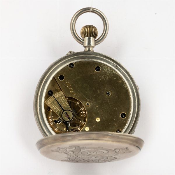 Orologio da tasca inglese, cassa in argento, quadrante in smalto bianco, movimento con scappamento ad ancora  - Asta Orologi da Tasca - Associazione Nazionale - Case d'Asta italiane