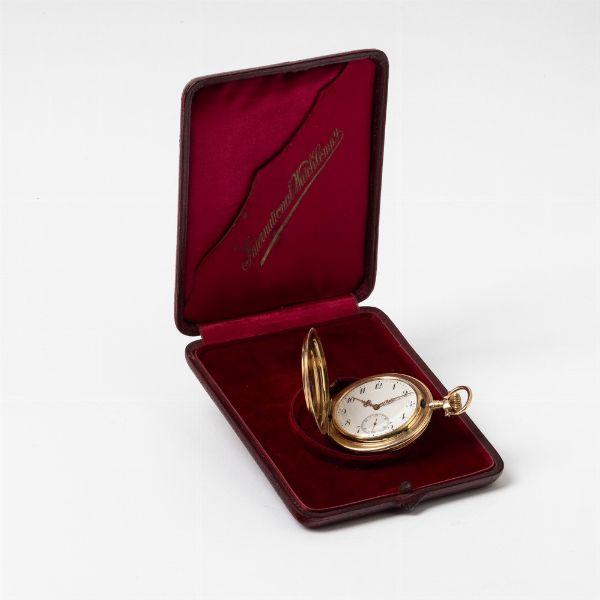 Orologio da tasca IWC, cassa in oro 14 kt marchiata Probus Scafusia n 473.177, con scatola  - Asta Orologi da Tasca - Associazione Nazionale - Case d'Asta italiane