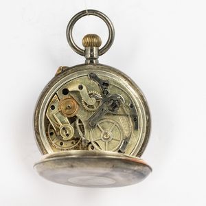 Orologio da tasca Cronografo Ascot del 1987 circa, cassa in argento  - Asta Orologi da Tasca - Associazione Nazionale - Case d'Asta italiane