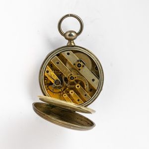 Faller: orologio  da tasca, anno 1870 - 1880, cassa in  argento, scappamento ad ancora, bilanciere compensato, quadrante in smalto bianco, lancette in acciaio azzurrato  - Asta Orologi da Tasca - Associazione Nazionale - Case d'Asta italiane