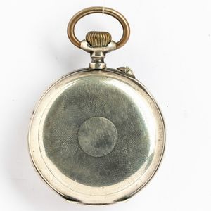 Orologio da tasca, Cagliolaro Sanpier dArena sistema Roskopf 1910, cassa in metallo  - Asta Orologi da Tasca - Associazione Nazionale - Case d'Asta italiane