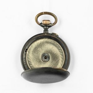 Orologio Hebdomas, carica 8 giorni del 1920-1930 circa, cassa in acciaio azzurrato, quadrante in metallo  - Asta Orologi da Tasca - Associazione Nazionale - Case d'Asta italiane