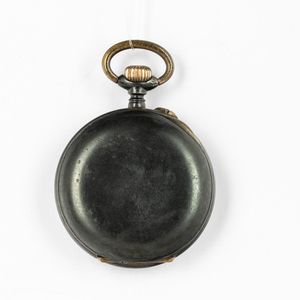 Orologio Hebdomas, carica 8 giorni del 1920-1930 circa, cassa in acciaio azzurrato, quadrante in metallo  - Asta Orologi da Tasca - Associazione Nazionale - Case d'Asta italiane