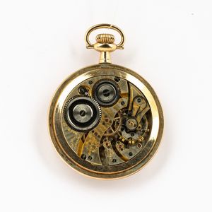 Orologio da tasca Elgin, cassa in metallo laminato, quadrante con simboli massonici, cassa con apertura a vite postoriere  - Asta Orologi da Tasca - Associazione Nazionale - Case d'Asta italiane