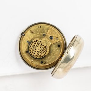 Orologio da tasca ribaltina inglese  Atkinson London, scappamento a verga, cassa in argento  - Asta Orologi da Tasca - Associazione Nazionale - Case d'Asta italiane