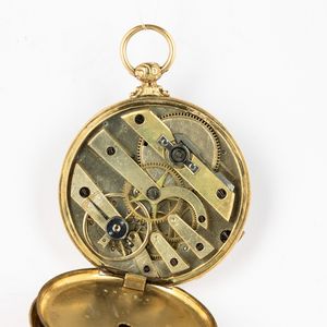 Tobias and Co orologio da tasca inglese in oro (couvette in ottone), del 1870 circa.<BR>Quadrante in argento con numeri applicati.<BR>Movimento a ponti multipli, scappamento a cilindro. <BR>  - Asta Orologi da Tasca - Associazione Nazionale - Case d'Asta italiane