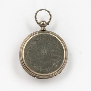 Orologio da tasca, cassa in argento, quadrante smalto bianco, scappamento a cilindro  - Asta Orologi da Tasca - Associazione Nazionale - Case d'Asta italiane