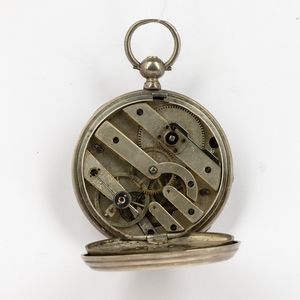 Orologio da tasca, cassa in argento, quadrante smalto bianco, scappamento a cilindro  - Asta Orologi da Tasca - Associazione Nazionale - Case d'Asta italiane