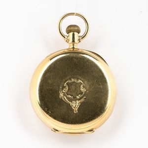 Orologio da tasca Waltham, movimento n 6.509.795, 1893, in oro 18 kt, quadrante in smalto bianco  - Asta Orologi da Tasca - Associazione Nazionale - Case d'Asta italiane