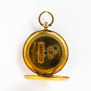 Orologio da taschino, anno 1860 circa, N. Robert Bornard, scappamento a cilindro, quadrante in smalto bianco  - Asta Orologi da Tasca - Associazione Nazionale - Case d'Asta italiane