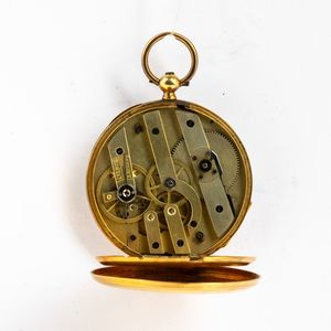 Orologio da taschino, anno 1860 circa, N. Robert Bornard, scappamento a cilindro, quadrante in smalto bianco  - Asta Orologi da Tasca - Associazione Nazionale - Case d'Asta italiane