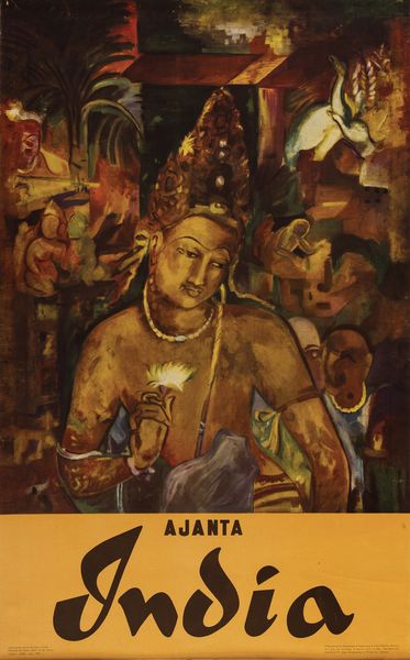 Anonimo : Ajanta - India  - Asta Manifesti d'Epoca - Associazione Nazionale - Case d'Asta italiane