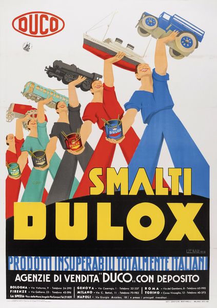 Luigi Zenari : Duco Smalti Dulox  - Asta Manifesti d'Epoca - Associazione Nazionale - Case d'Asta italiane