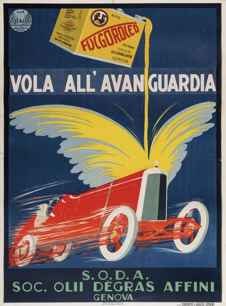 Anonimo : Fulgoroleo - Vola allAvanguardia  - Asta Manifesti d'Epoca - Associazione Nazionale - Case d'Asta italiane