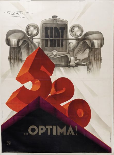 Plinio Codognato : FIAT 520 Optima!  - Asta Manifesti d'Epoca - Associazione Nazionale - Case d'Asta italiane