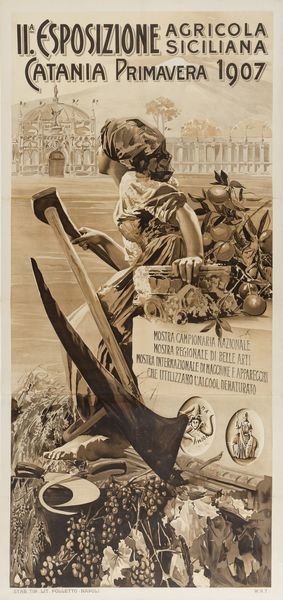 Anonimo : II.a Esposizione Agricola Siciliana - Catania primavera 1907  - Asta Manifesti d'Epoca - Associazione Nazionale - Case d'Asta italiane