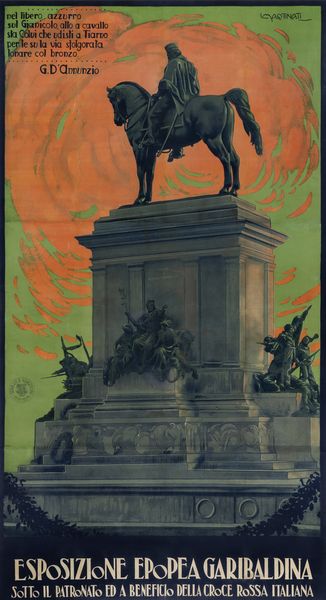 Luigi Martinati : Esposizione Epopea Garibaldina - Roma, 1917.  - Asta Manifesti d'Epoca - Associazione Nazionale - Case d'Asta italiane