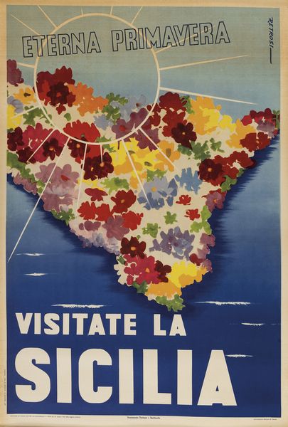 Virgilio Retrosi : Visitate la Sicilia  - Asta Manifesti d'Epoca - Associazione Nazionale - Case d'Asta italiane