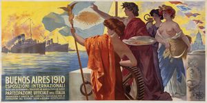 Adriano Minardi - Buenos Aires Argentina, Esposizioni Internazionali 1910.