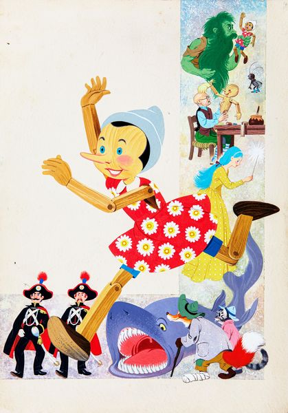 Virginio Livraghi : Pinocchio  - Asta Fumetti: Tavole e Illustrazioni Originali - Associazione Nazionale - Case d'Asta italiane