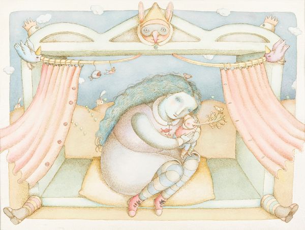 Nicoletta Ceccoli : Il teatrino di Pinocchio  - Asta Fumetti: Tavole e Illustrazioni Originali - Associazione Nazionale - Case d'Asta italiane