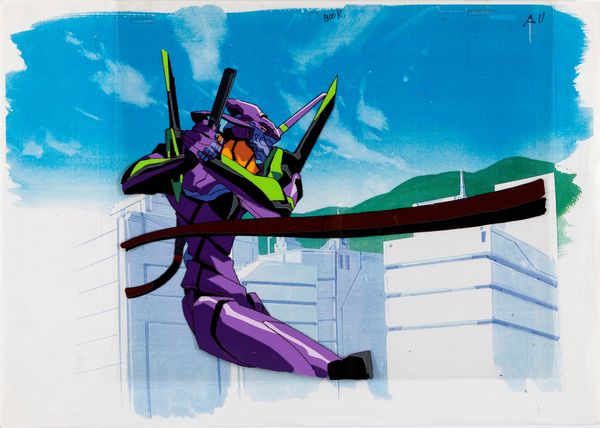 Studio Gainax : Neon Genesis Evangelion  - Asta Fumetti: Tavole e Illustrazioni Originali - Associazione Nazionale - Case d'Asta italiane