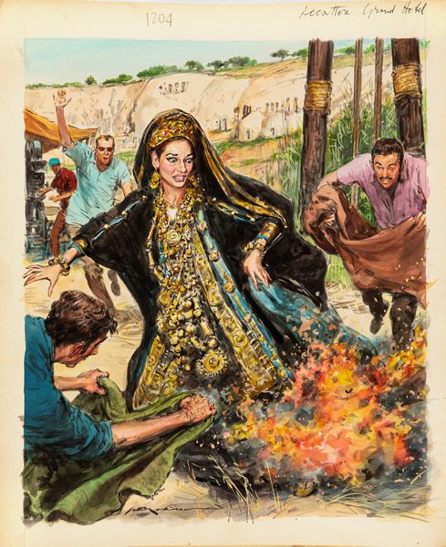 Walter Molino : Maria Callas  - Asta Fumetti: Tavole e Illustrazioni Originali - Associazione Nazionale - Case d'Asta italiane