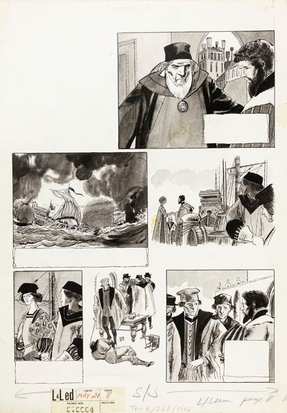 Dino Battaglia : Othello: The Moor of Venice  - Asta Fumetti: Tavole e Illustrazioni Originali - Associazione Nazionale - Case d'Asta italiane