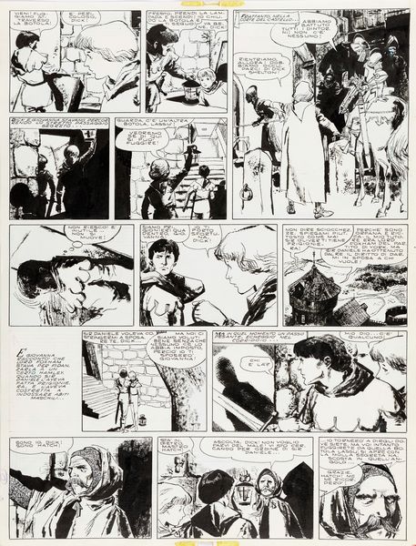 Dino Battaglia : La freccia nera  - Asta Fumetti: Tavole e Illustrazioni Originali - Associazione Nazionale - Case d'Asta italiane