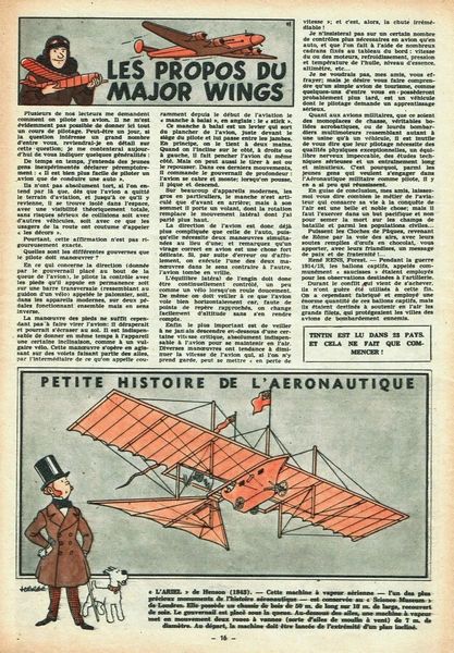 Hergé (Georges Prosper Remi) : Les propos du Major Wings  - Asta Fumetti: Tavole e Illustrazioni Originali - Associazione Nazionale - Case d'Asta italiane