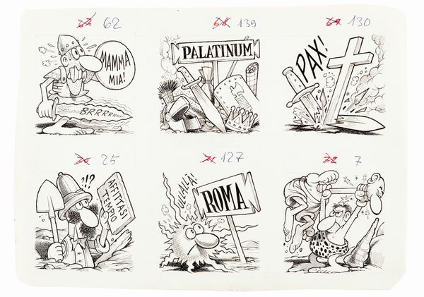 Benito Jacovitti : Diario Vitt 1964  - Asta Fumetti: Tavole e Illustrazioni Originali - Associazione Nazionale - Case d'Asta italiane