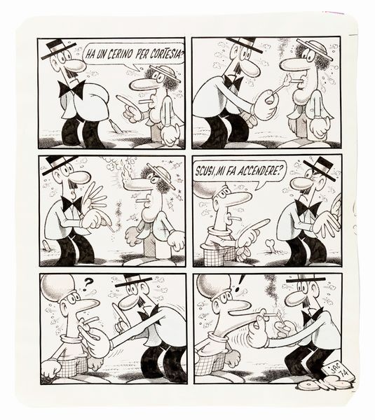 Benito Jacovitti : Giuseppe  - Asta Fumetti: Tavole e Illustrazioni Originali - Associazione Nazionale - Case d'Asta italiane