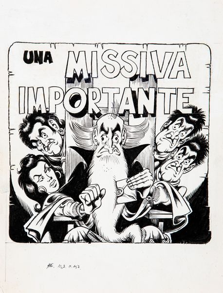 Paolo Piffarerio : Alan Ford - Una missiva importante  - Asta Fumetti: Tavole e Illustrazioni Originali - Associazione Nazionale - Case d'Asta italiane